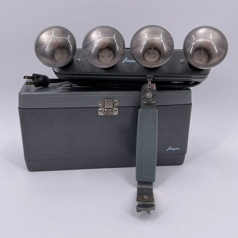 Vintage ADAMS Lights Indoor Movie Model GL101AW 800 Watt Metal Case Utility